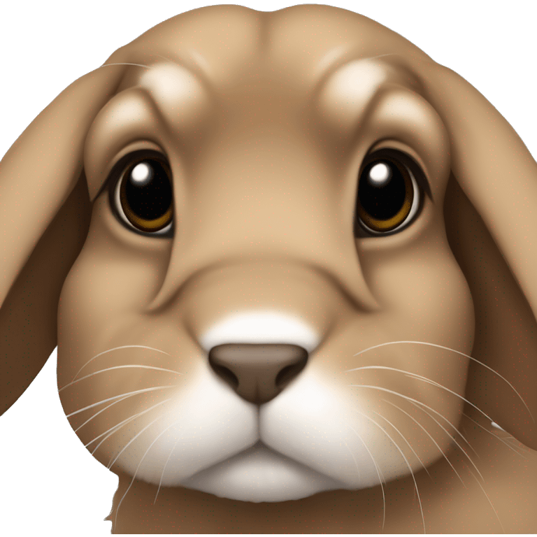 brown holland lop bunny emoji