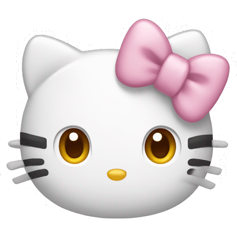 hello kitty with light pink bow emoji