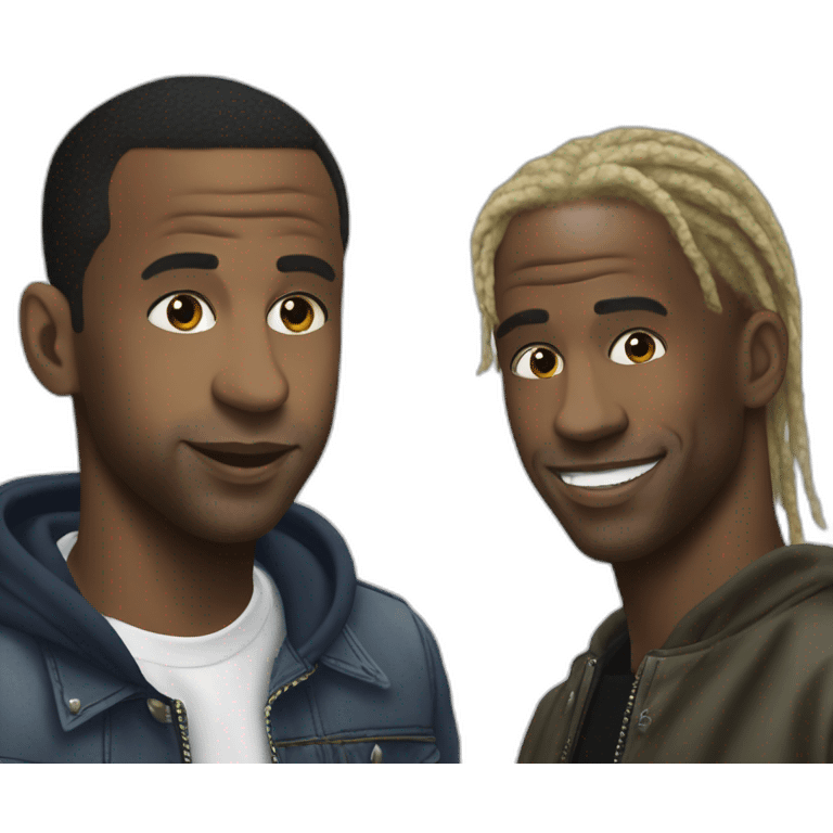 Macron avec travis scott emoji