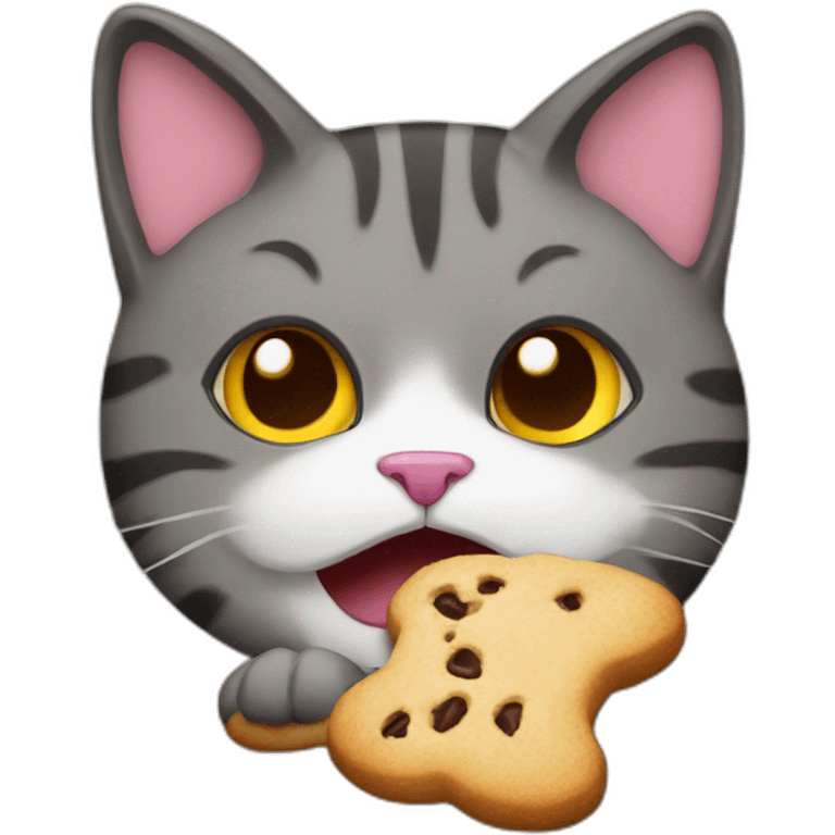 Cat-eating-cookie emoji