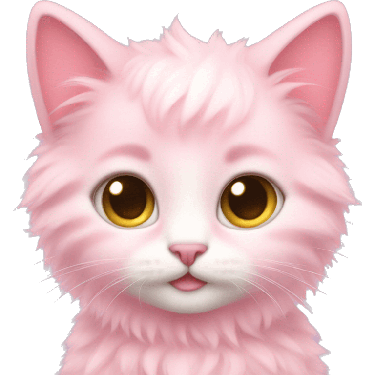 A baby cat with light pink furr emoji