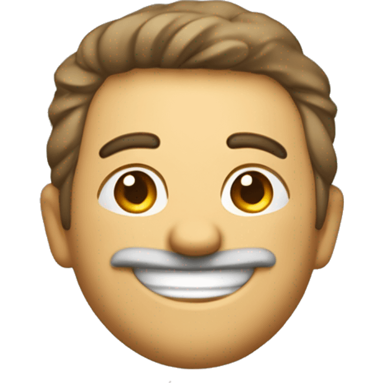 un homme très heureux avec un grand sourire et des étoiles au dessus de la tête  emoji