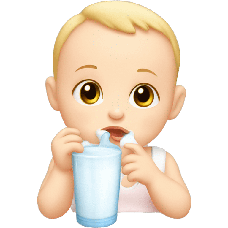 Baby drinking milk emoji