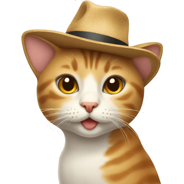 Cat with hat emoji