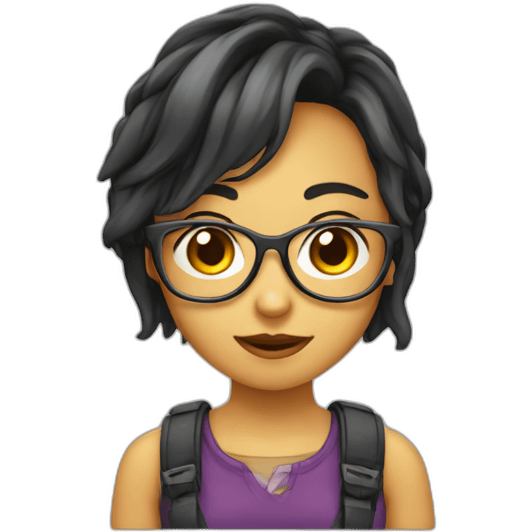 geek otaku girl emoji