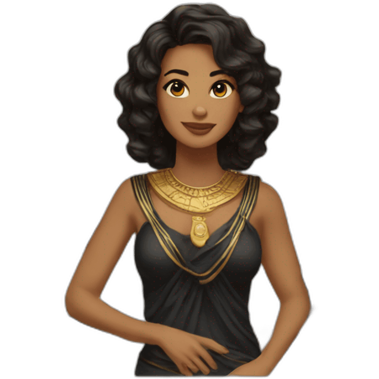 Egiptian princess short wavy hair emoji