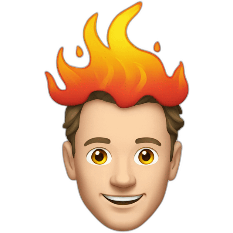 Jonathan Toews as a rainbow flame  emoji