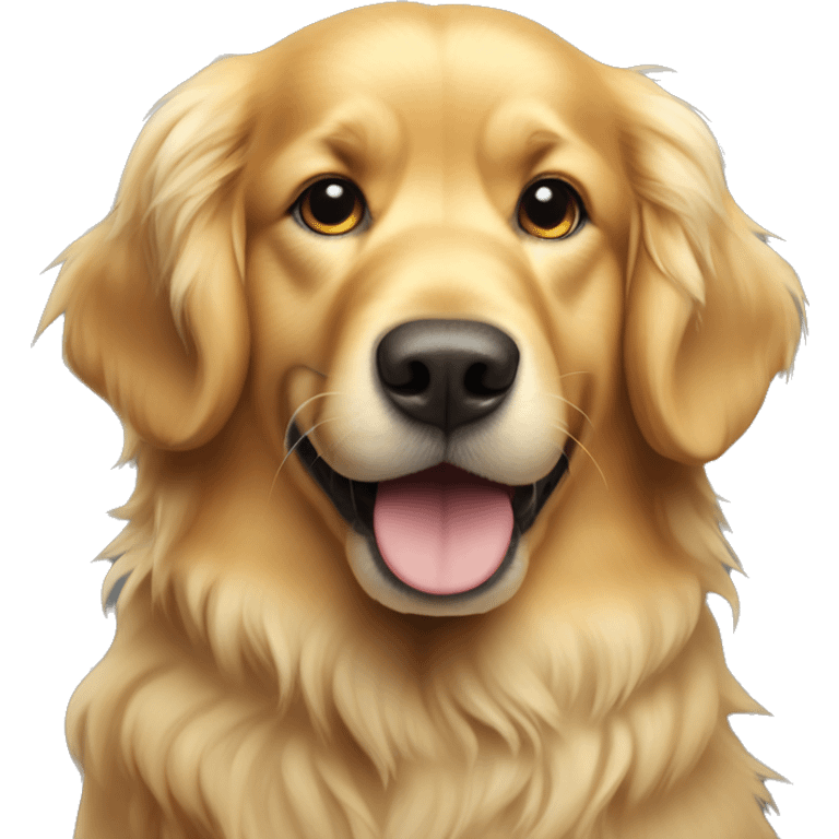 Fluffy golden retriever dog emoji