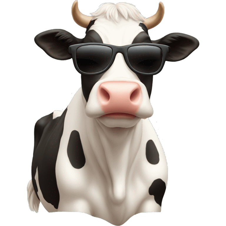 Cow with sunglasses  emoji