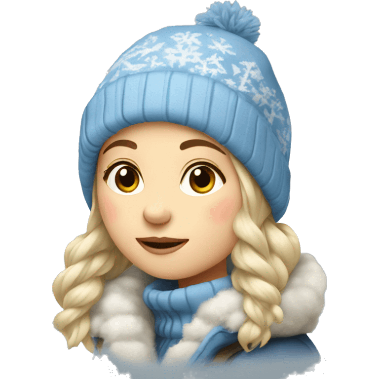 Russian winter girl emoji