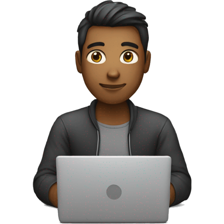 WEB DEVELOPER WORKING ON HIS LAPTOP emoji