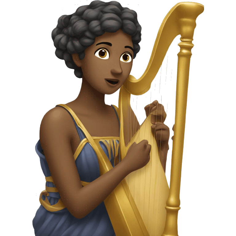 Sappho playing the harp emoji