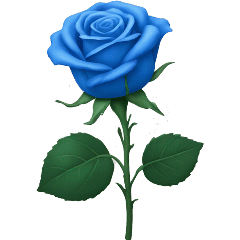 Blue rose flower emoji