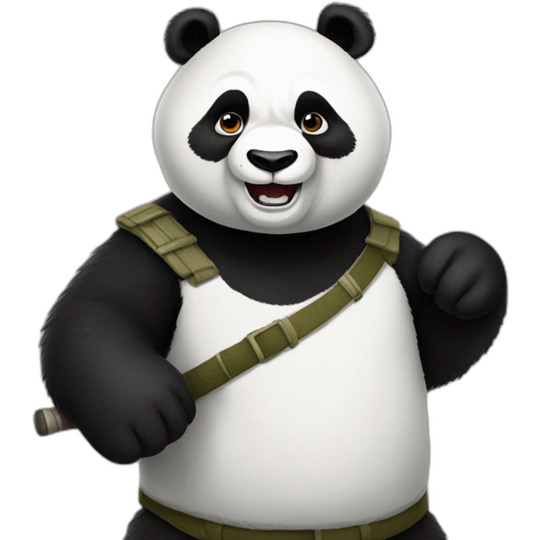 Panda qui fais la guerre emoji