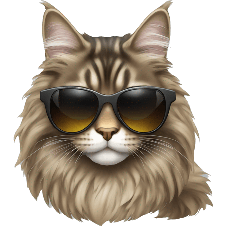 main coon with cool sunglasses emoji