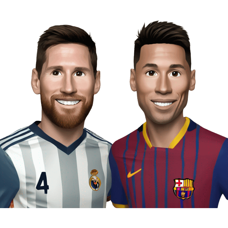 Messi con Ronaldo emoji