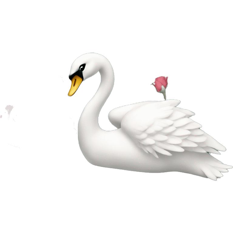 roses and swan emoji