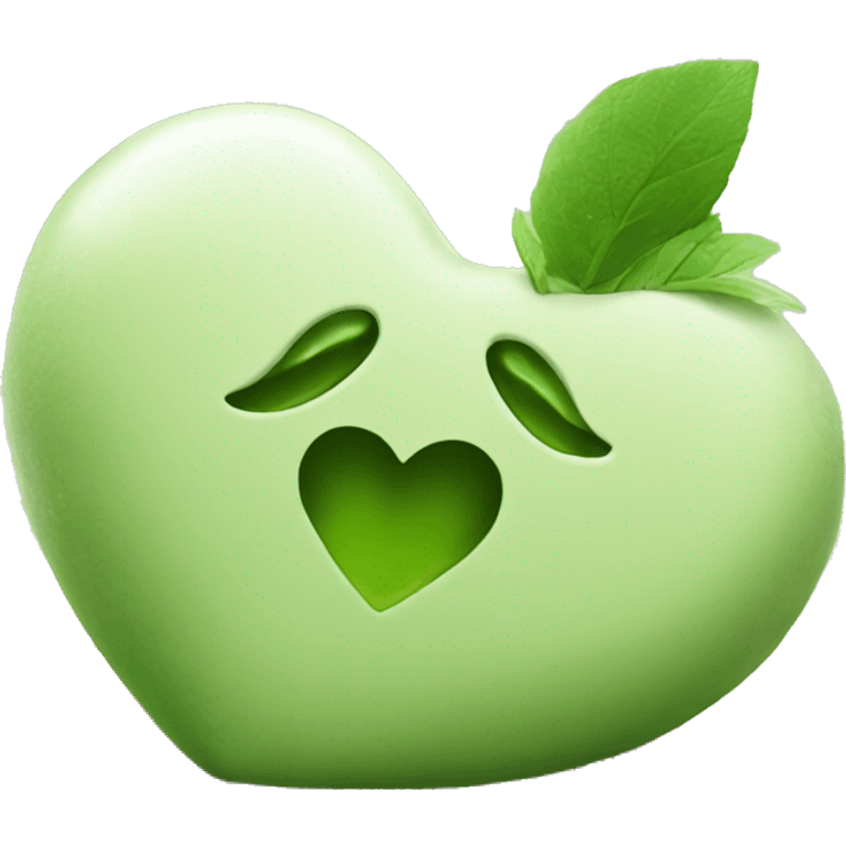 matcha green heart emoji