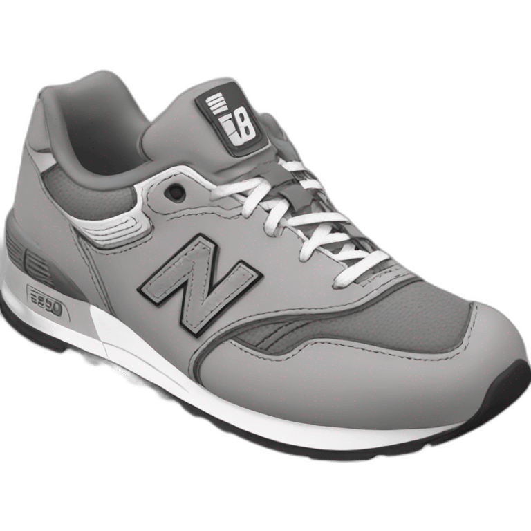 newbalance grey 990 shoes emoji