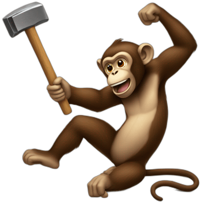 monkey hitting something with a hammer emoji