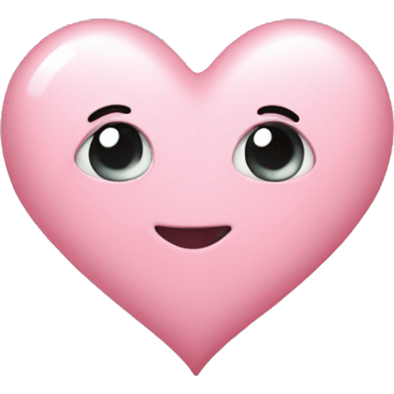 Cute light pink heart emoji