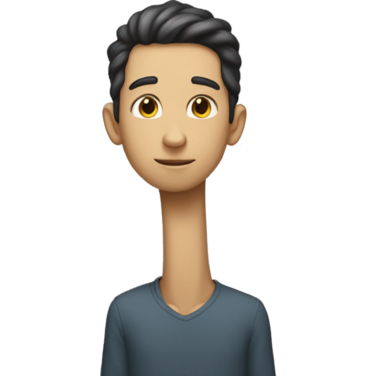 Boy with super long neck emoji