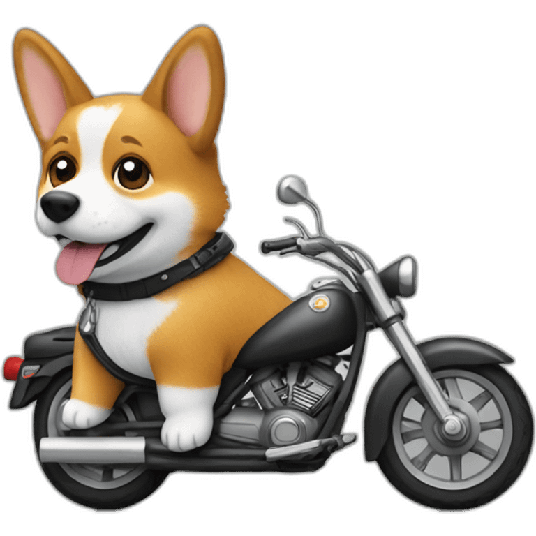 corgi on a motorcycle emoji