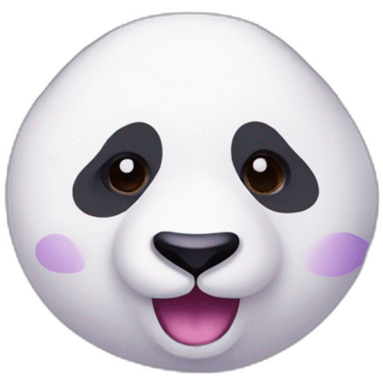 panda couleur de peau blanc et violet  emoji