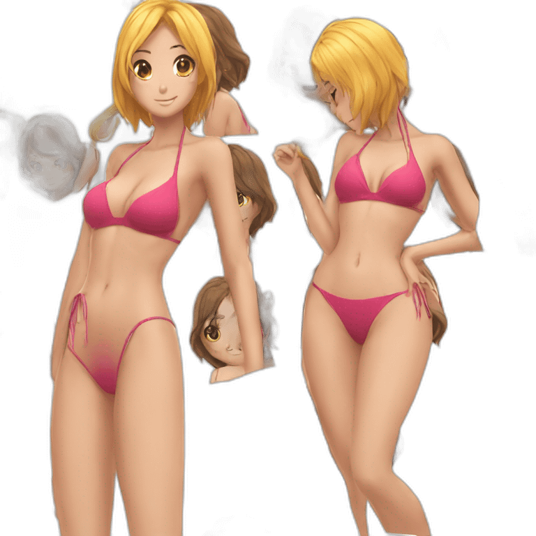 Hot anime girl swim suit with big b00bs emoji