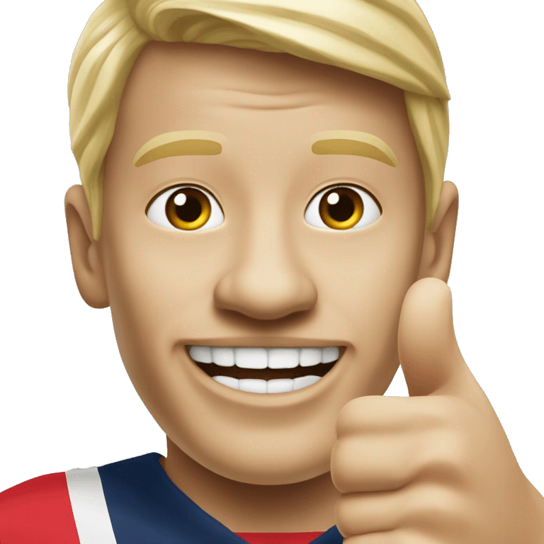 photorealistic Haaland Norway thumbs up emoji