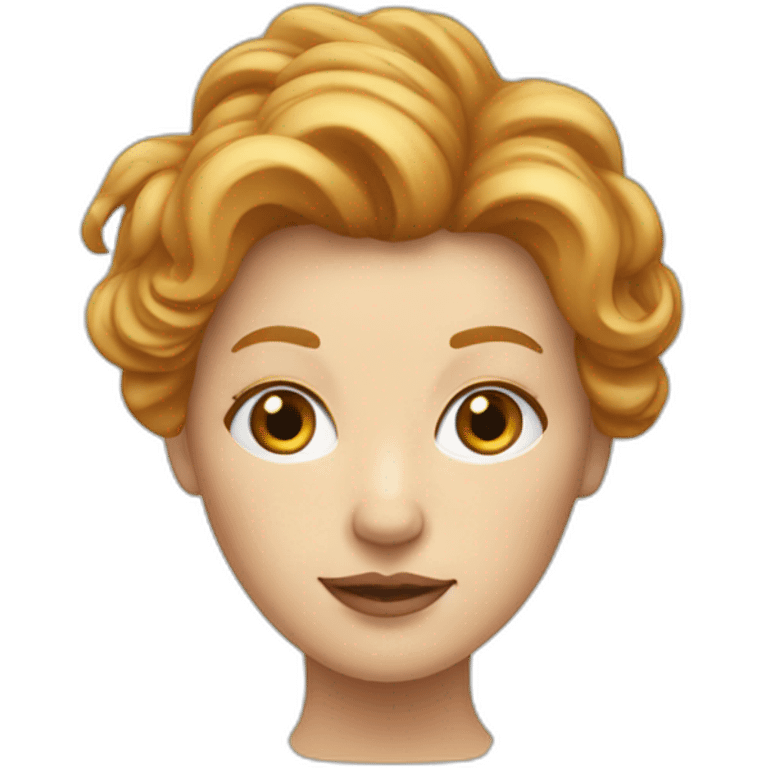 strawberry blonde lady with disheveled hair emoji