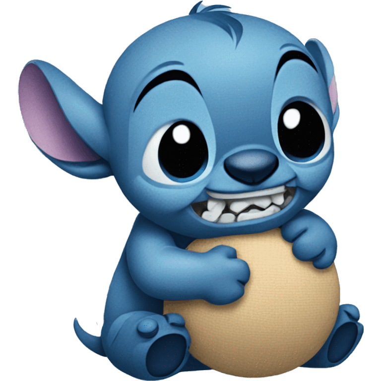 Stitch hugging  emoji