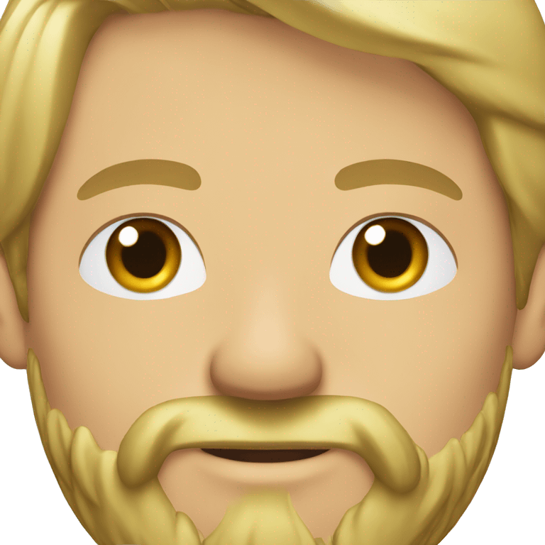 man with blonde hair in ponytail and beard emoji