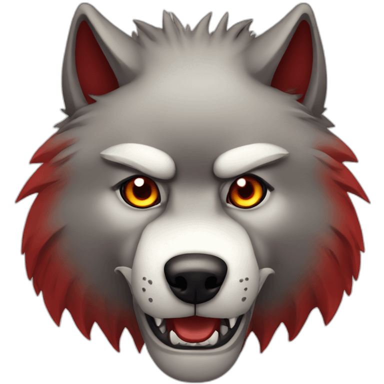 wolf-with-red-face-furious-fang emoji