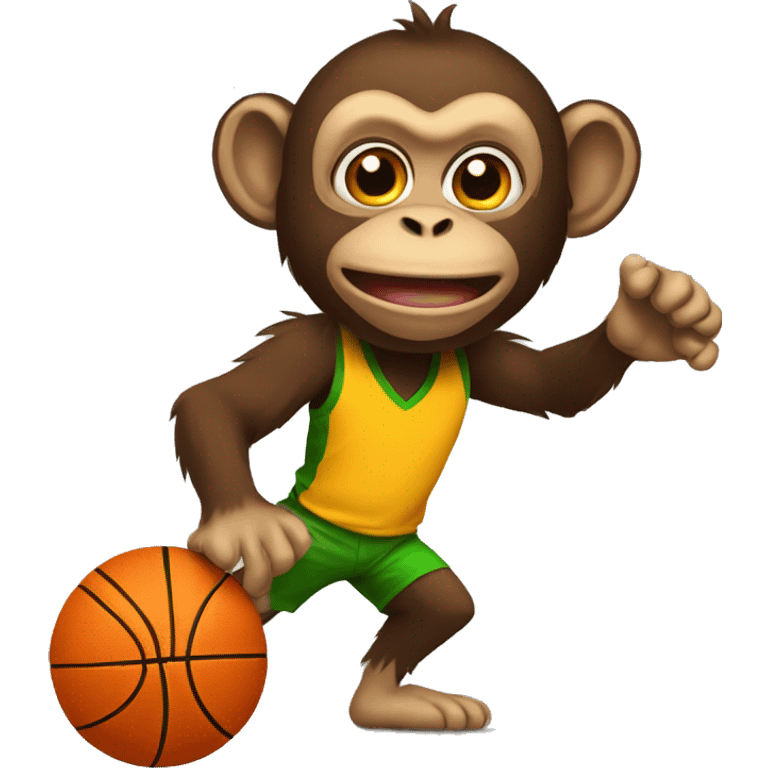 monkey playing basketball  emoji