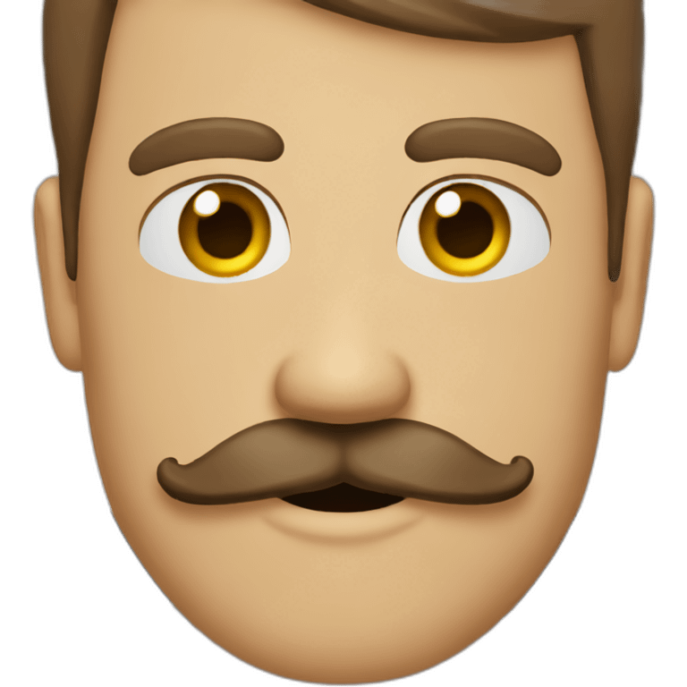 mustachioed man emoji