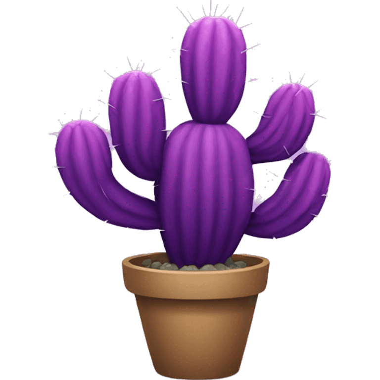 Purple cactus emoji