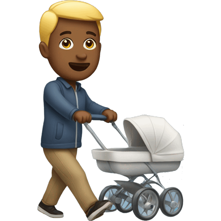 Man pushing stroller emoji