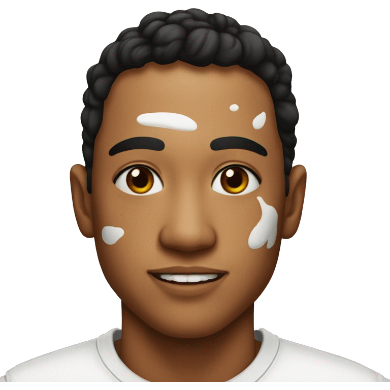 vitiligo on Mexican 25 year old male emoji