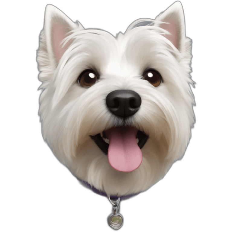 A 2 year old, light grey, westie-cairn cross, called Basil emoji