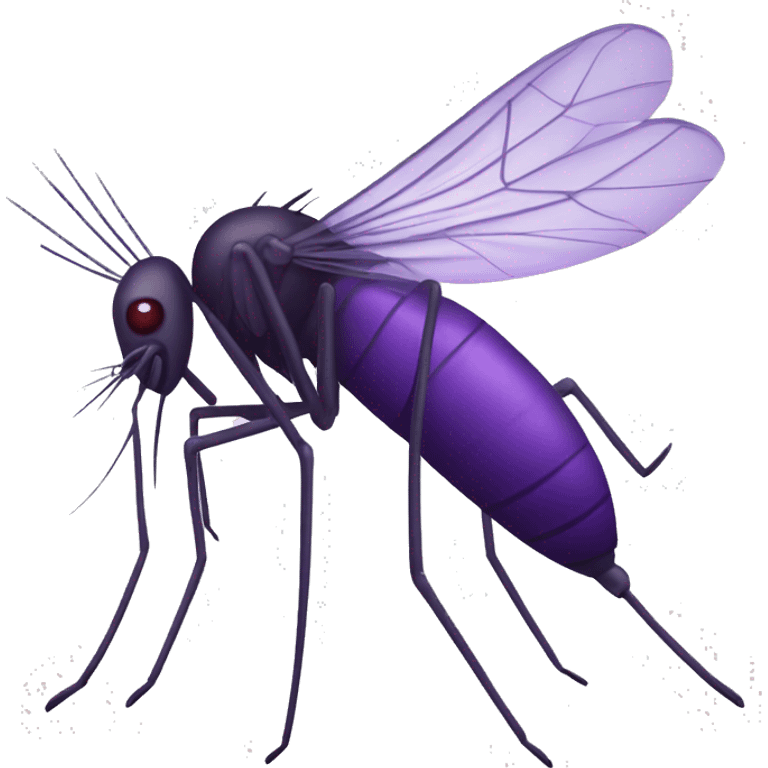 Mosquito sucking purple blood emoji