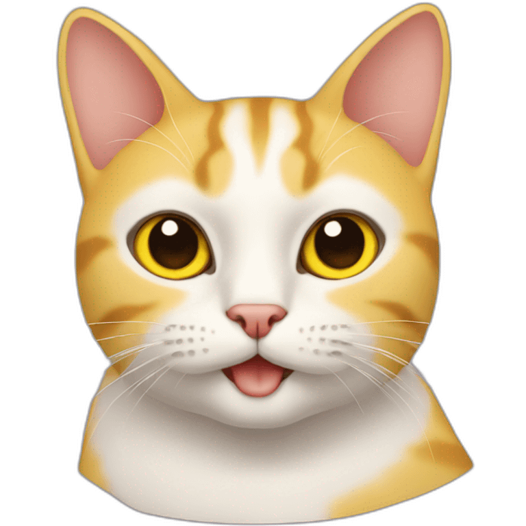 Cat yellow reader emoji