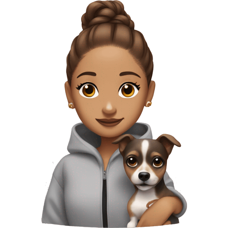 Ariana grande with a dog emoji