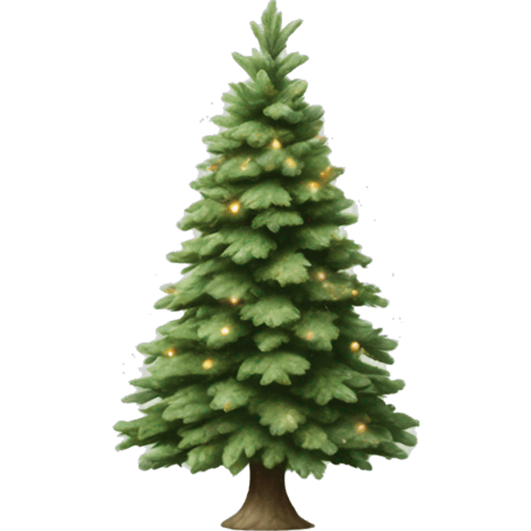 Realistic isolated off white fir christmas tree   emoji