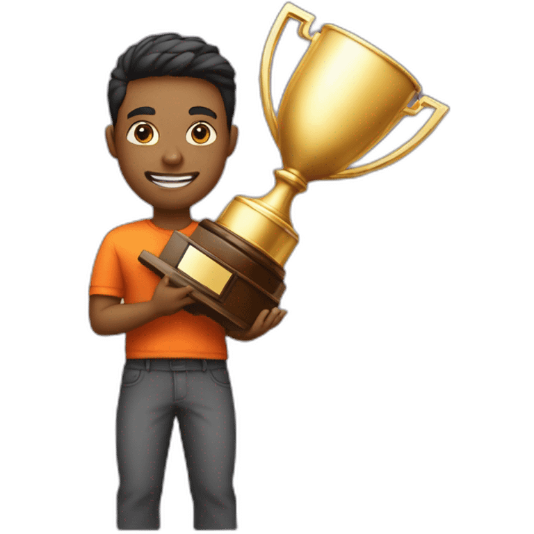 1st winner with trophy emoji