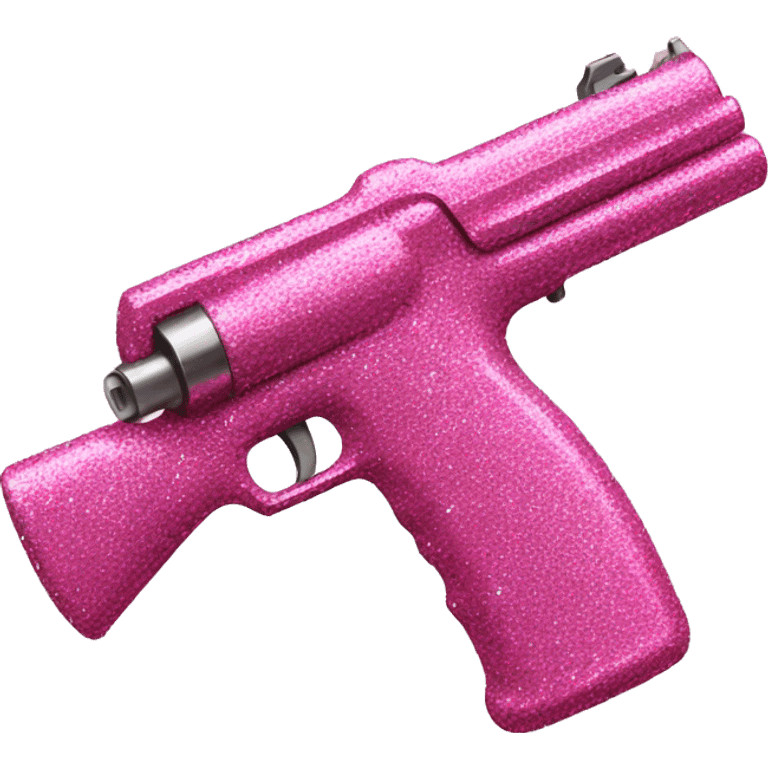 Pink glitter gun emoji