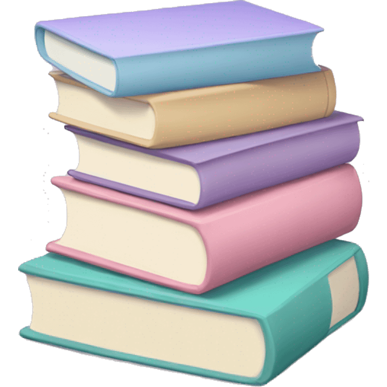 Pastel book stack emoji