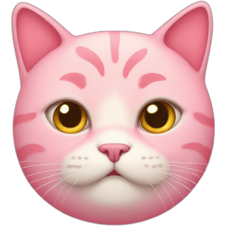 Fat pink cat emoji