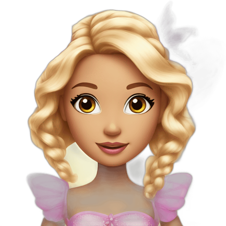 Barbie fairy princess cute girl emoji