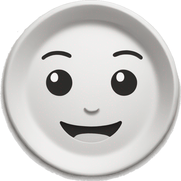 a plain paper plate emoji